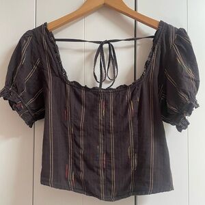 Free People Puff Sleeve Blouse, S